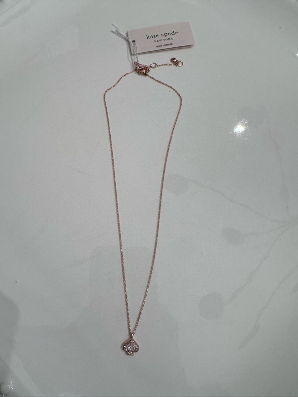 kate spade new york Pendant Necklace in Rose Gold NWT